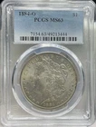 1884-O Morgan Silver Dollar PCGS MS63 Graded Coin