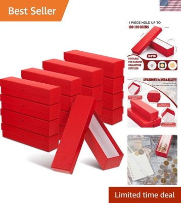 16 Pcs Coin Storage Box 2x2inch Flip Holders Box Coin Collectors Supplies Hol...