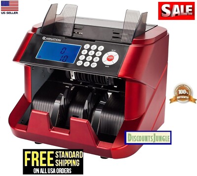 CARNATION Bank money counter machine USED & Counterfeit Bill Detector UV and MG