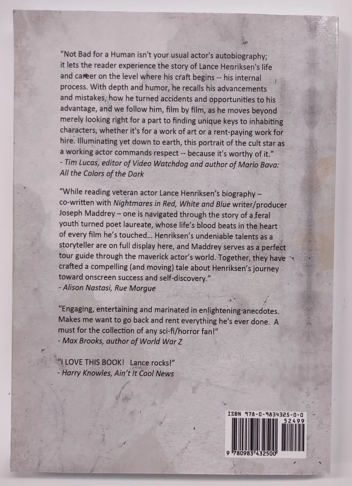 Lance Henricksen & Joseph Maddrey - Not Bad For  A Human - Paperback - Image 4 of 4