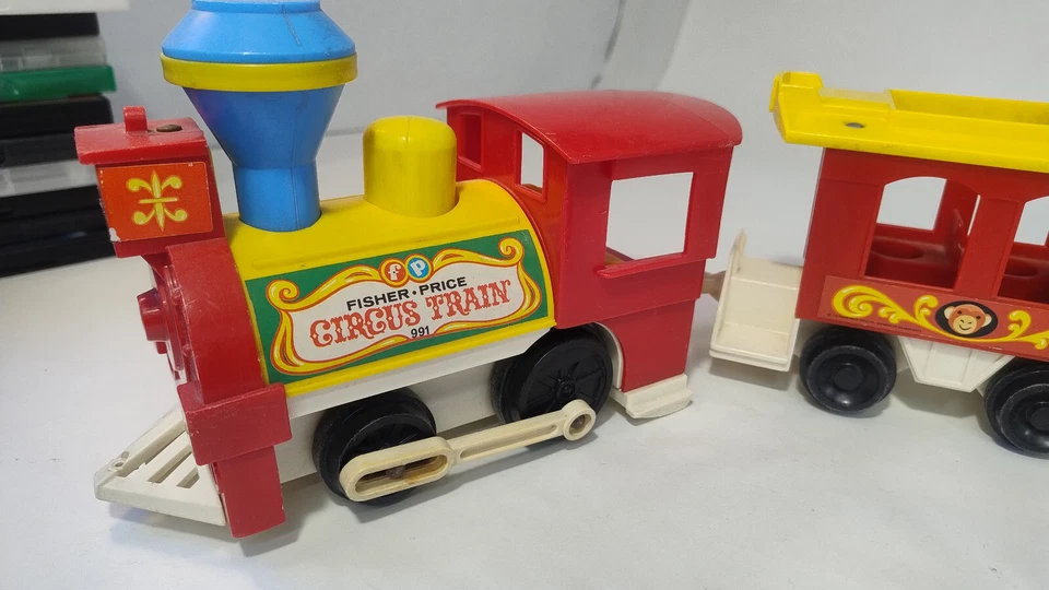 Fisher Price 991 Circus Train Vintage Complet Locomotive Animaux Figurines - Photo 2/4