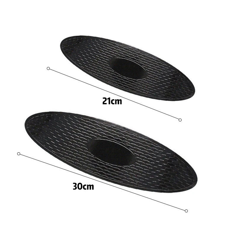 2件装椭圆形汽车防滑仪表板垫粘性垫支架适用于手机GPS装饰品 — 第 2/4 张图片