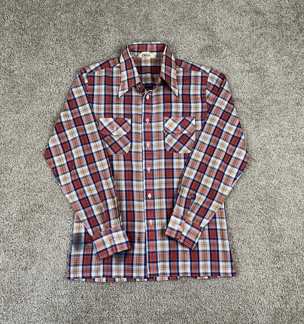 Vintage 80s 90s Levi’s Sportswear Plaid Multicolor Rockabilly Western Shirt