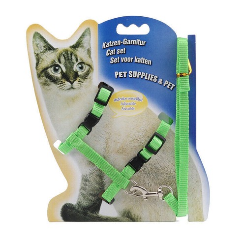 Katzengeschirr mit Leine für Katzen & kleine Hunde Ausbruchsicher stabiles Nylon - Bild 9 von 10