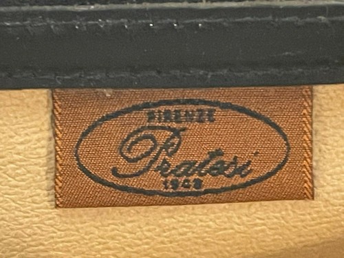Classic Vintage Black Pratesi Italian Leather Briefcase Handmade Messenger Bag - Picture 8 of 12