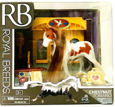 Lanard Royal Breeds Chestnut Tobiano Award Winning Horse Play Set Age 3 Years Up