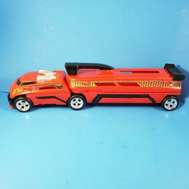 Hot Wheels Semi Truck Car Carrier Cargo Transporter Carry Case Storage