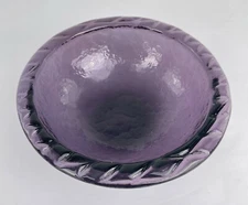 Fire & Light Recycled Glass 9" Seagrass Bowl Grape 1st Quality
