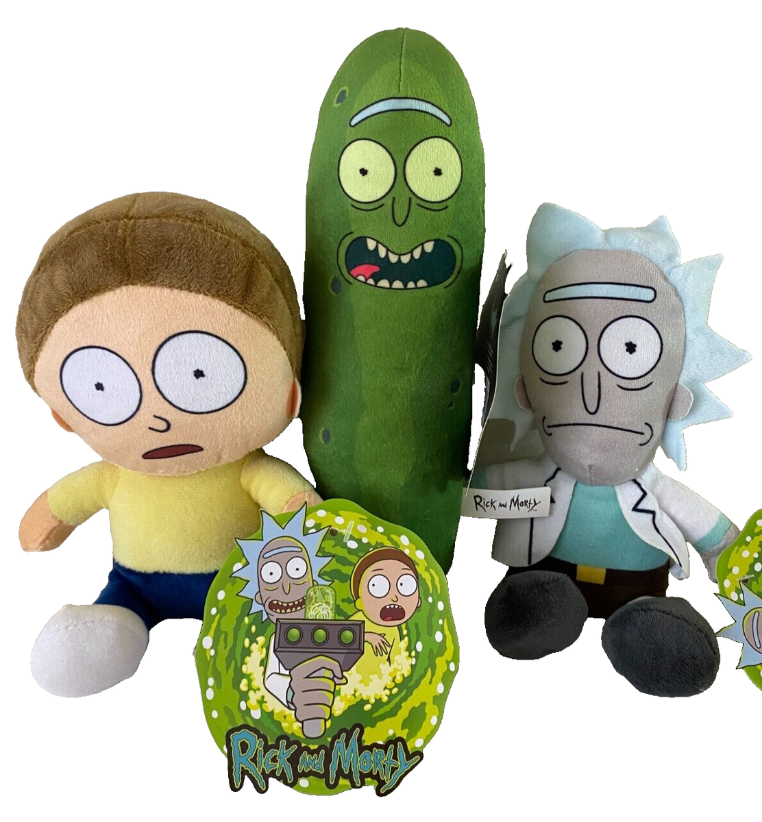 Set of 3 Rick and Morty Plush Toys 7-9 inch Adult Swim Cartoon