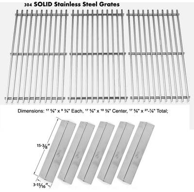 Brinkmann 810-2545-W, 810-9520-S Kit Includes 5 Heat Plate & SS Cooking Grates