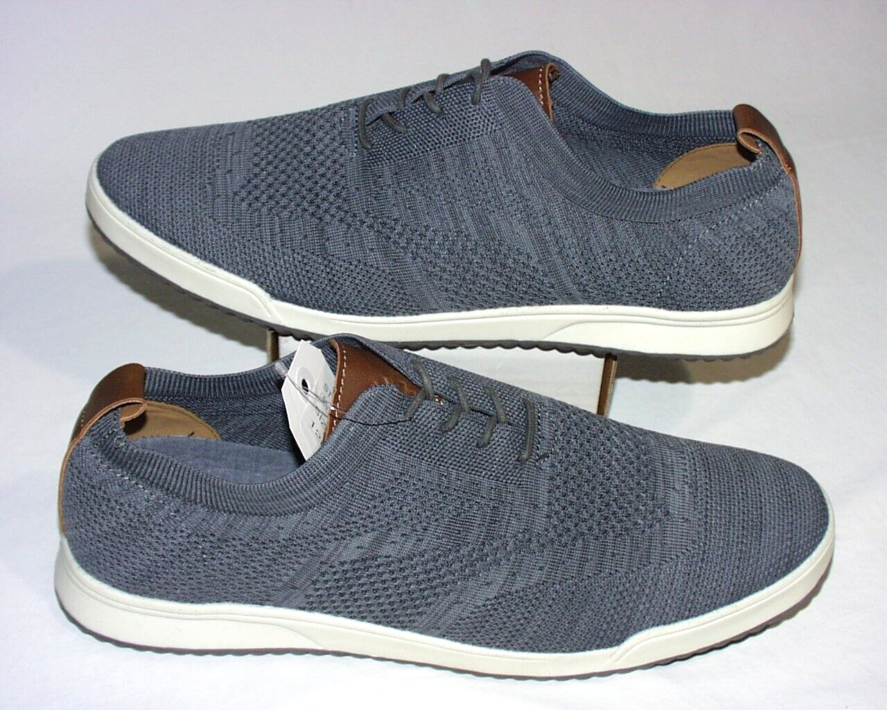 SAOLA IZOD Breeze Casual Oxford tomaia tessile lavorata a maglia grigio uomo USA 12 M nuovo