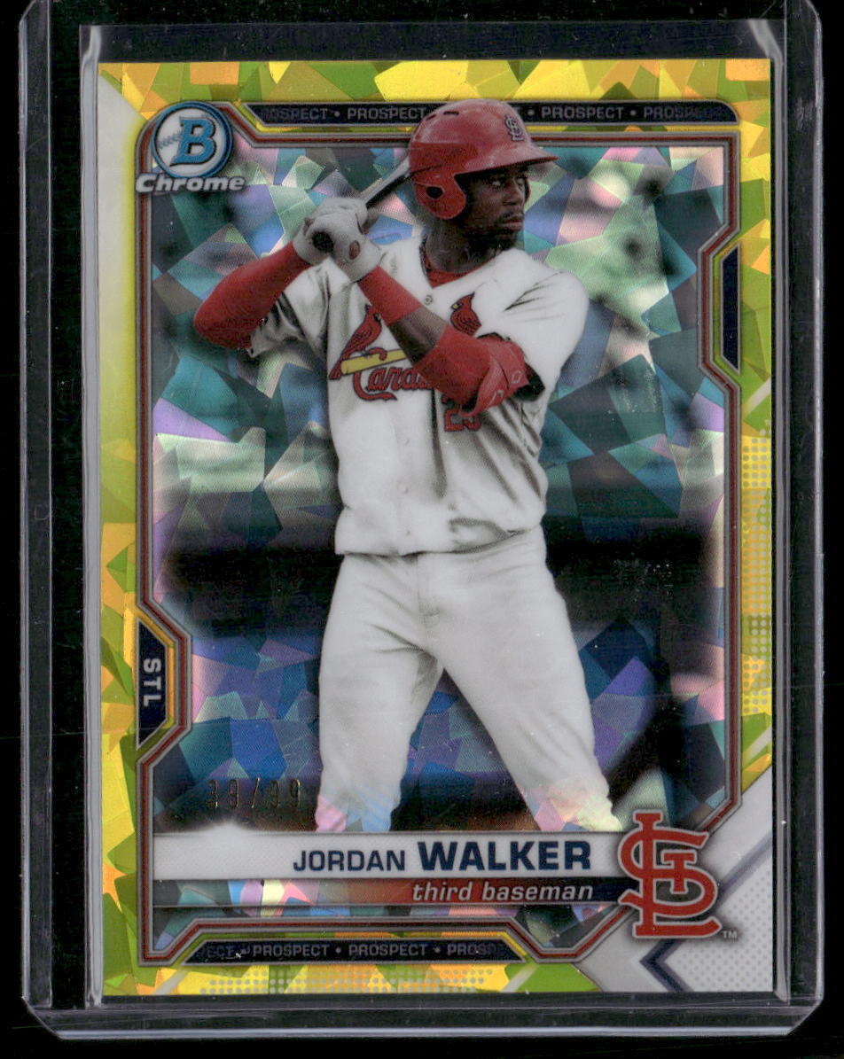 2021 Bowman Draft Sapphire Edition #BDC-187 Jordan Walker Yellow #/99