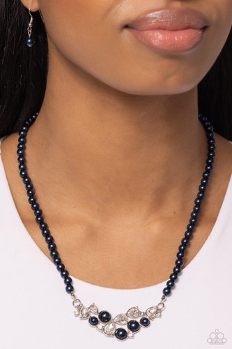 Paparazzi Pampered Pearis Blue Necklace - Picture 2 of 3