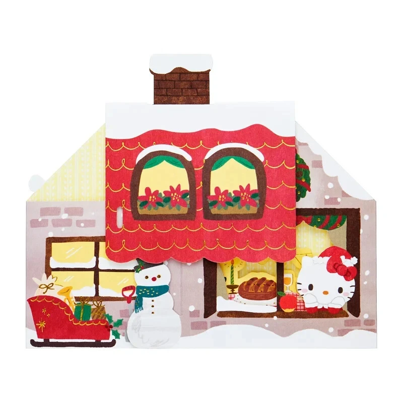 Sanrio Christmas Card Greeting card Christmas Hello Kitty house From Japan - Image 2 of 4