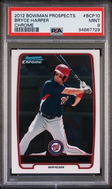 2012 Bowman #BCP10 Bryce Harper Chrome Prospects PSA 9