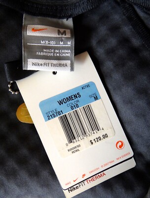 NIKE FIT THERMA Women's Zipper Jacket MEDIUM Black NWT NEW Coat