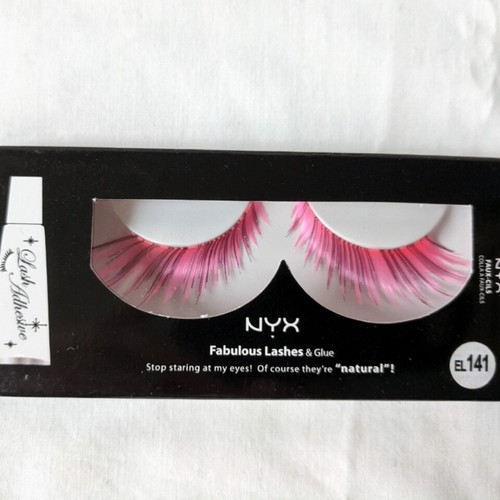 3pc NYX Kawaii Pastel Blue Pink Hot Pink Purple Flare False Lashes - Picture 5 of 5