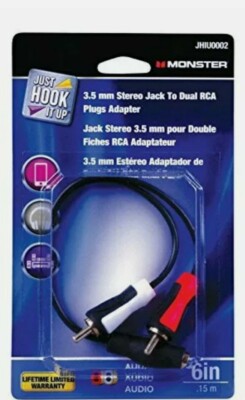 10 Pack Monster Cable Just Hook It Up Audio Visual Adapter JHIU0002 Lot of 10