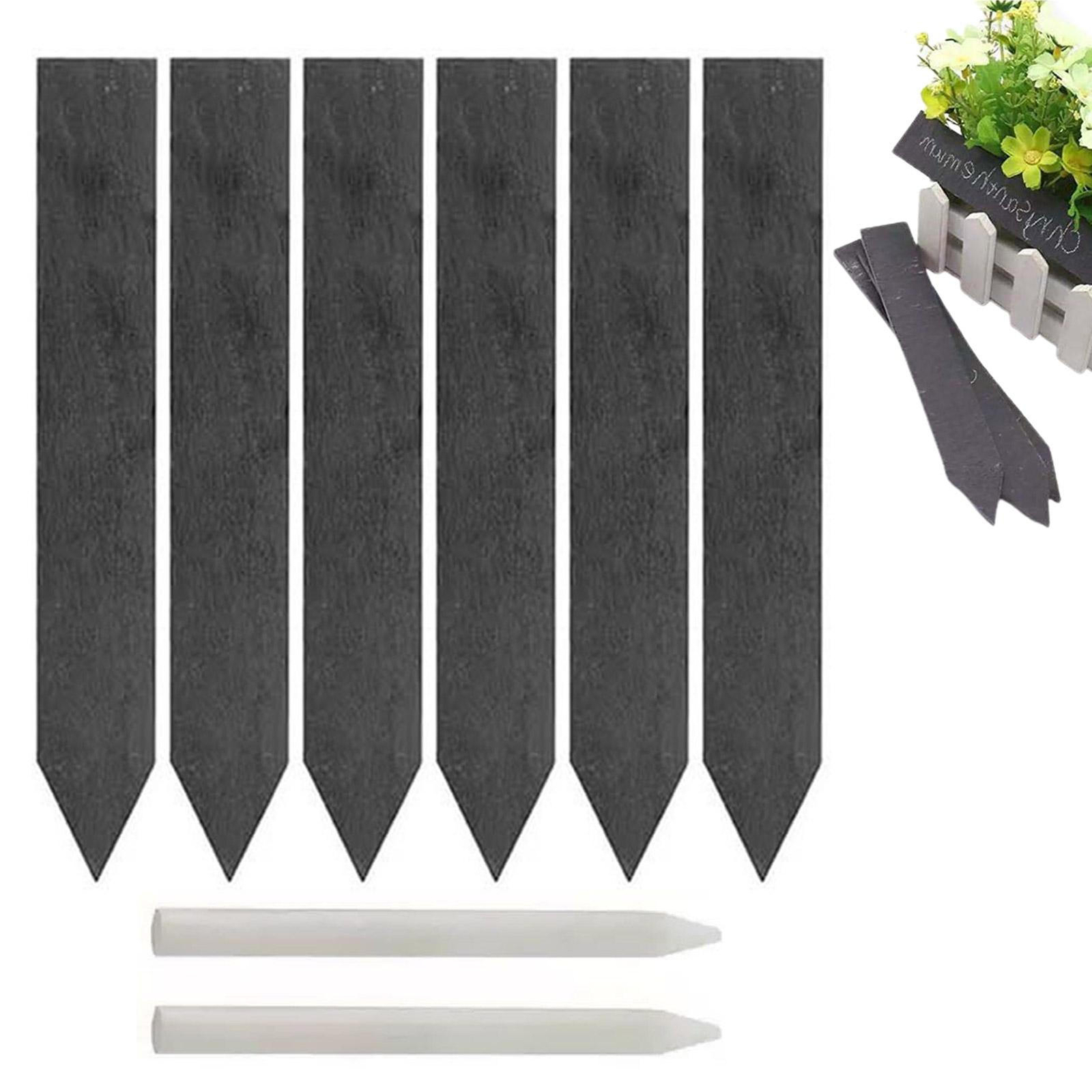 Plant Markers For Seedlings 6pcs/Set Slate Plant Name Tags Waterproof