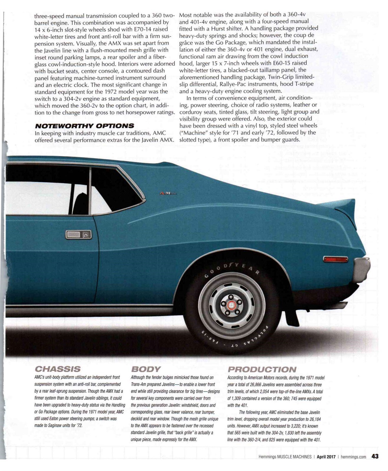 19711972 AMC JAVELIN AMX 4 PG BUYERS GUIDE 4 PG COLOR Article eBay