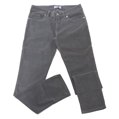 5663AE pantalone bimba girl MOSCHINO grey corduroy cotton trousers kids