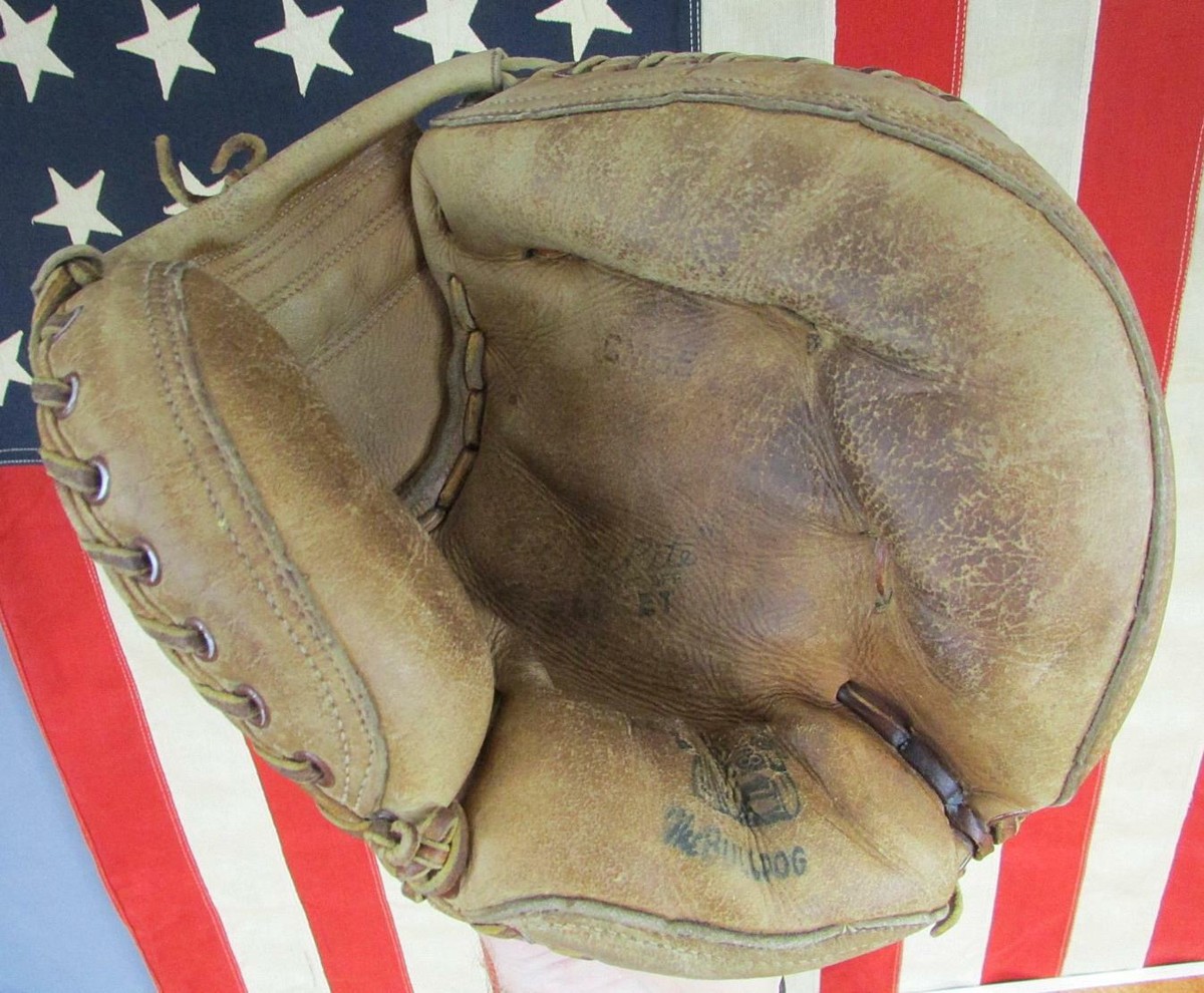Vintage 1950s Nokona Leather Catchers Mitt Baseball Glove 'The