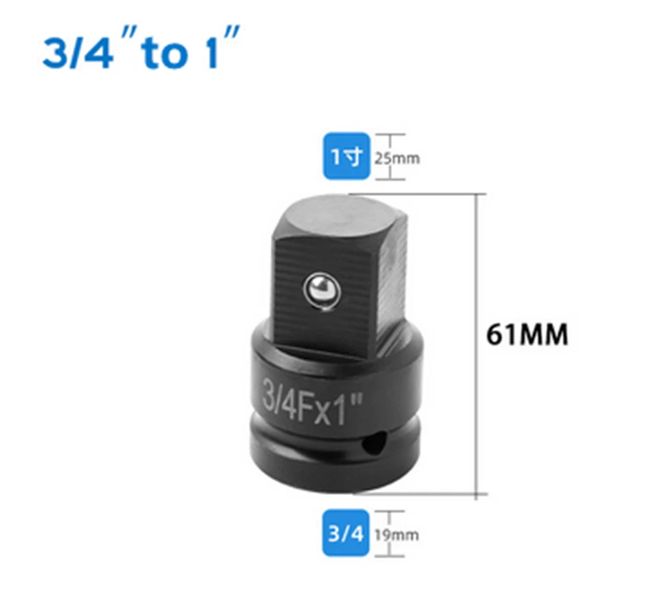 3/4" To 1/2 Inch Drive Socket Adapter Reducer Air Impact Tool - Image 4 of 4