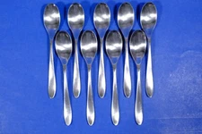 9 x Studio William Sycamore Satin Stainless Oval Soup Spoons 8 3/8”