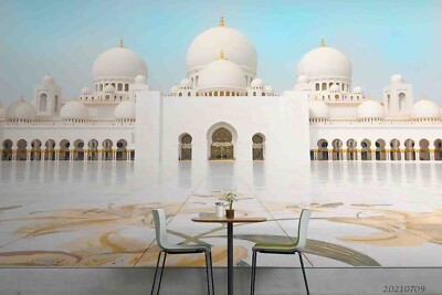 3D Dubai Zayed Mosque Wallpaper Wall Murals Removable Wallpaper 7