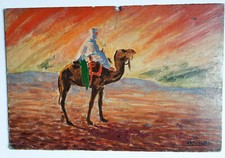DROMEDARY Africa Sahara Desert ORIGINAL GOUACHE Jandelm PAINTING XX°