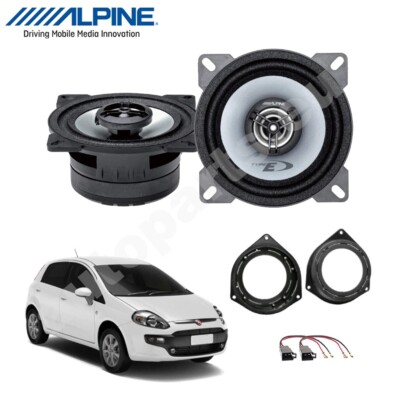 Kit 2 Hintere Lautsprecher Alpine SXE-1025S Für Fiat Punto Evo Ab 2008