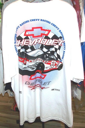KARIERTE FLAGGE SPORT NASCAR #53 CHEVROLET RACING TEAM T-SHIRT 3XL XXX LARGE