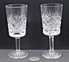 Pair of Vintage wine glasses from Cavan Crystal, Ireland - 5 1/8" 13cm Tall