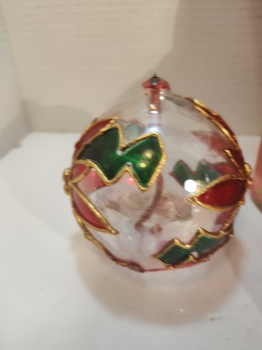 Vintage Mercury Glass Hand Blown Oil Lamp Christmas Poinsettia #20634 with box - Picture 5 of 6