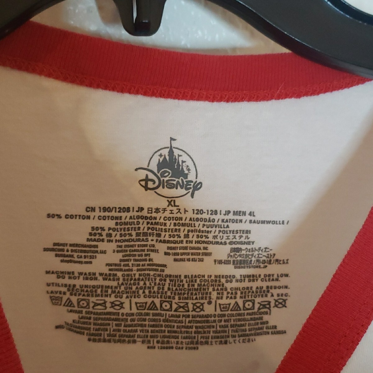 へへへ Disney Mickey Mouse An American Original T-Shirt Mens XL White Red