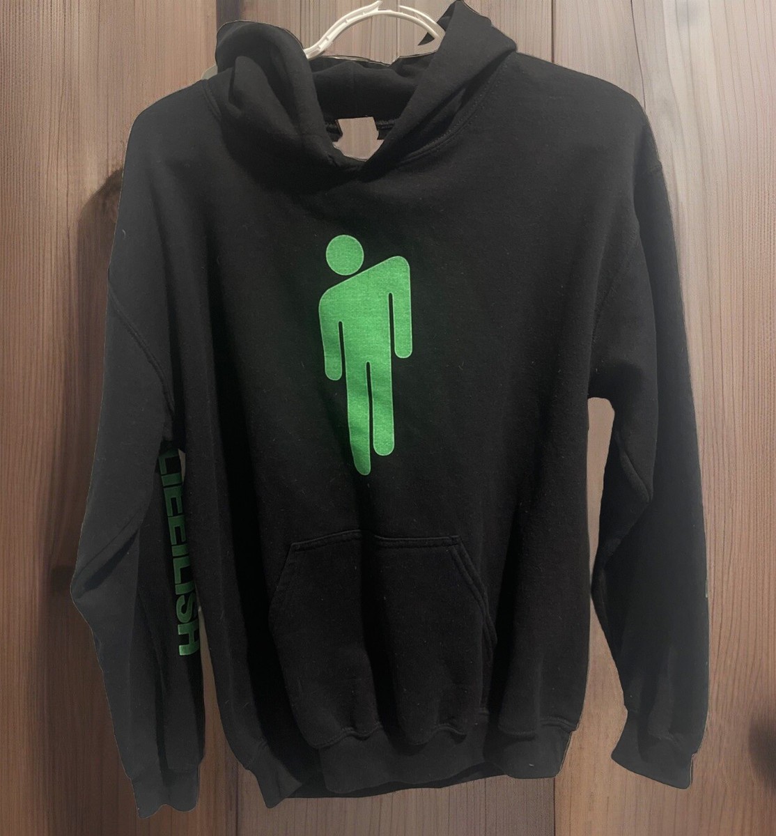 Billie Eilish Black/Green Hoodie All Over Sweatshirt Size