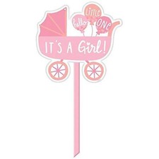 Pink Baby Girl Yard Sign 14x15 Heavy Plastic Yard Decoration for Showers