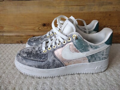 Nike Air Force 1 Low Metallic Leather AF1 Sneaker - Damen A01017-100 UK 5 sehr guter Zustand