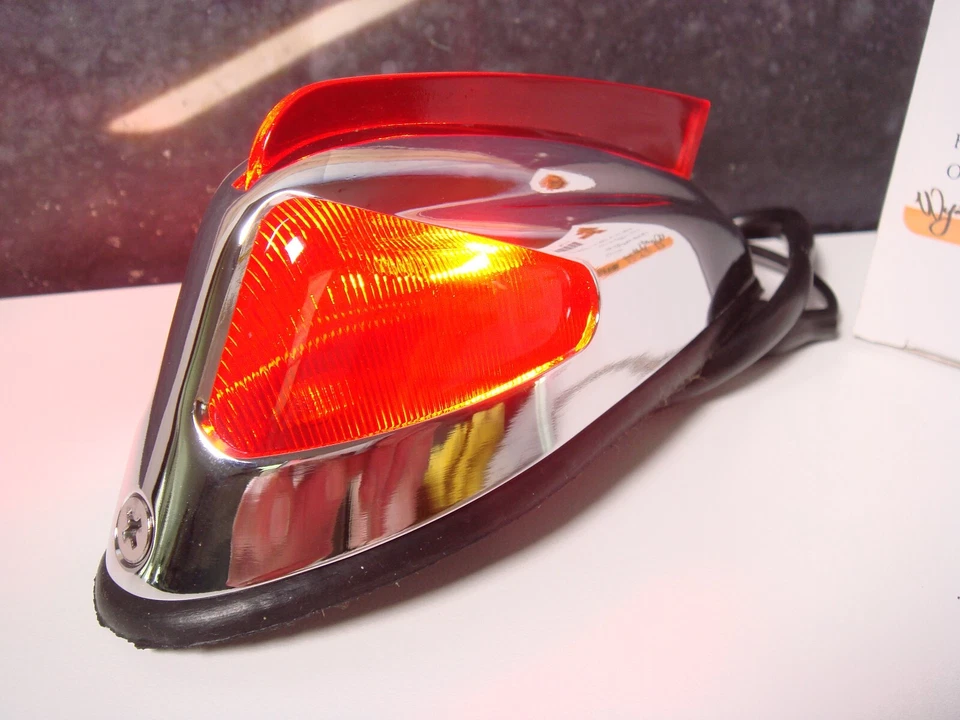 Harley Fr. Lâmpada Fender lente vermelha 49-67 Duo Hydra Glide Electra V-Twin 33-1730 Y1 - Imagem 2 de 4