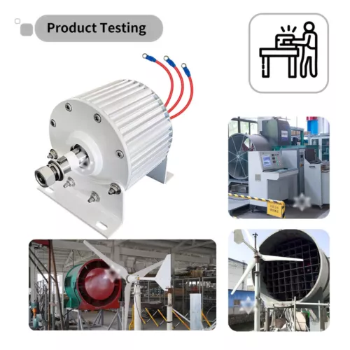 Motore generatore magnete permanente trifase 3000W 24V 48V 220V per turbine eoliche - Foto 12 di 25