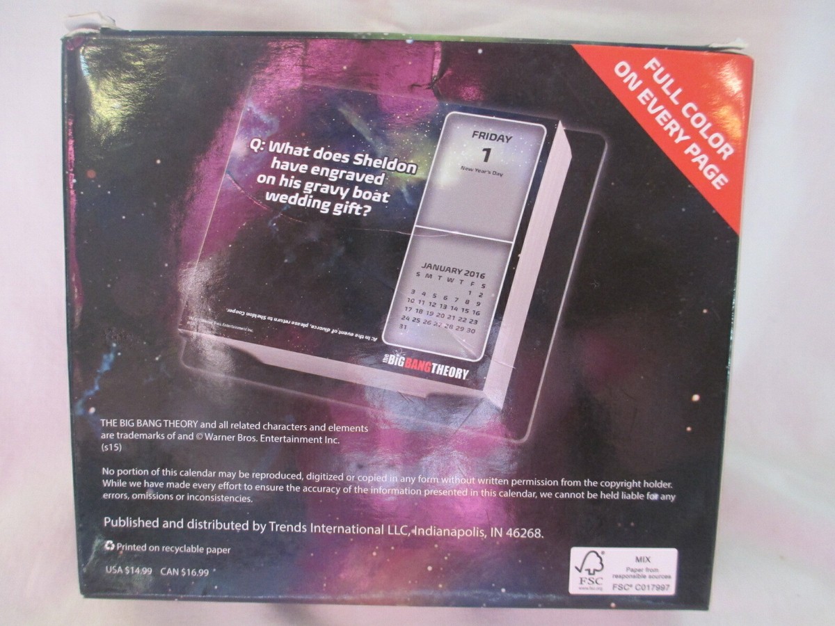 The Big Bang Theory 2016 Day-At-A-Time Calendar - Collector, Craft