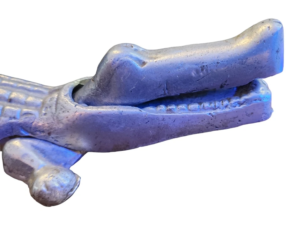 Vintage Mid-Century Cast Iron Alligator Nutcracker 2-Piece Solid Metal - Image 4 of 4