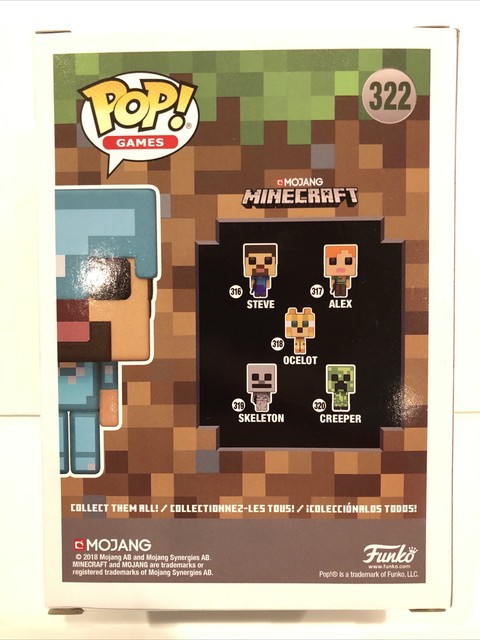 Funko Pop Minecraft Steve in Diamond Armor 322 Gamestop for sale online | eBay