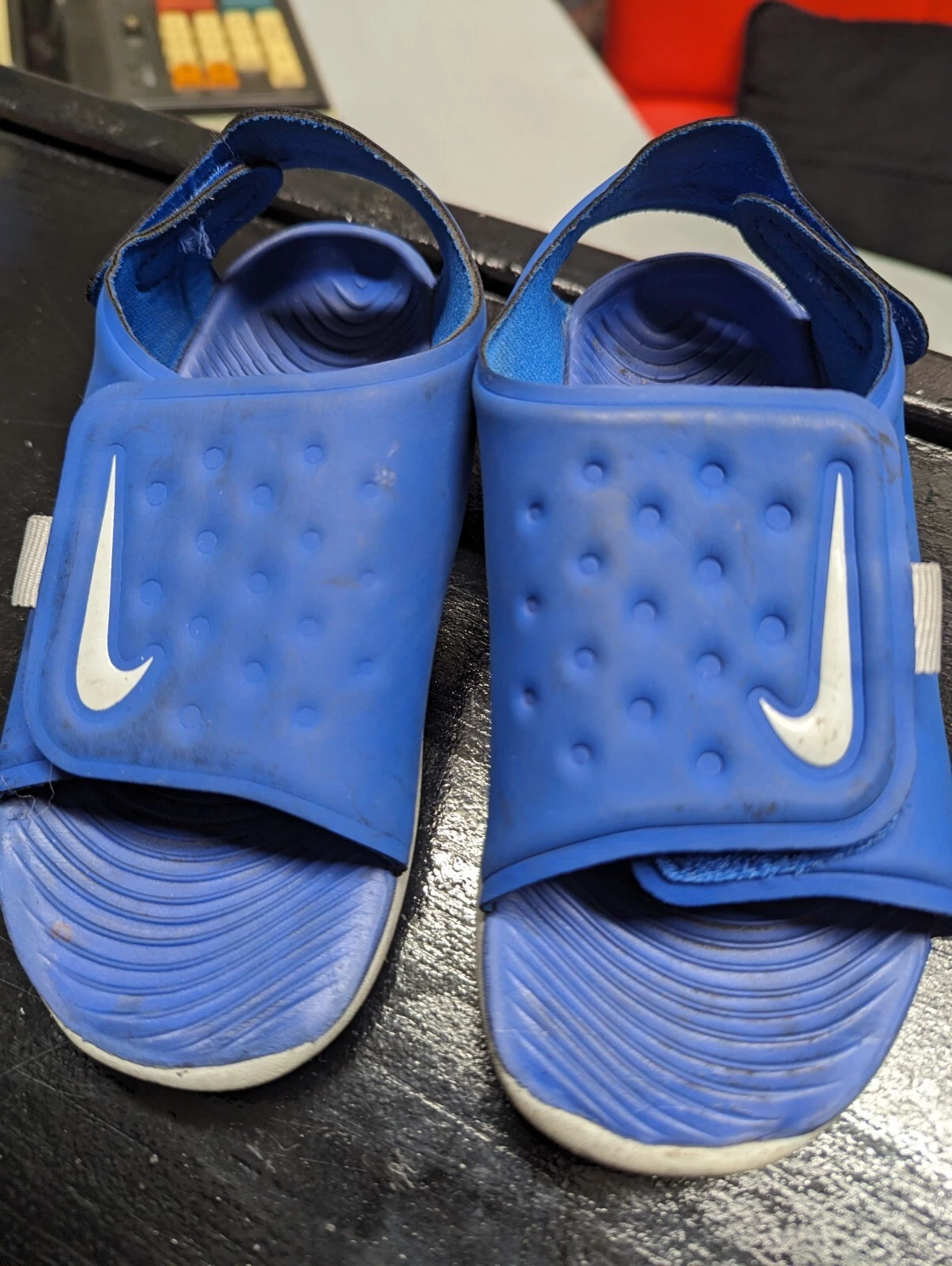 Sandali Nike blu Sunray Adjust per bambino taglia 8 5 in perfette condizioni. Smart Pair