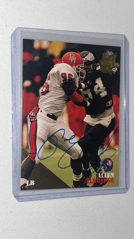 1994 Classic NFL Draft Allen Aldridge RC Rookie On Card Auto #89 - Image 3 of 3