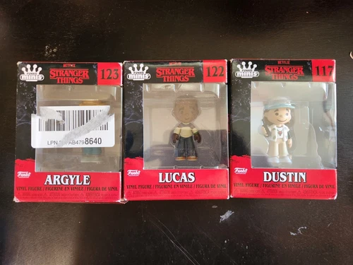 Stranger Things Funko Pop Minis Argyle Dustin Lucas Netflix Lot Of 3