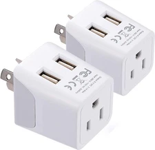 Ceptics USA to Type I Australia,New Zealand,China Travel Adapter Plug CTU-16-2PK
