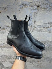 Trickers Vintage Leather black Chelsea Boots Size UK9