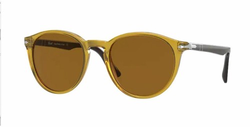 PERSOL PO3152S 113233 GIALLO Rotonda Uomo Occhiali da sole 52 mm | eBay