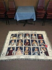 Royal Tapestry Jacquard Throw, 1996 USPS 'CLASSIC AMERICAN DOLLS' NWT 53X69